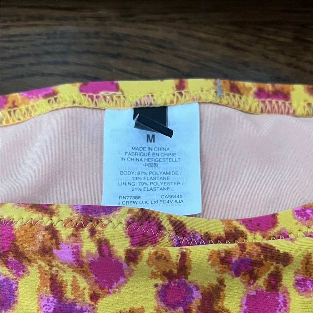 J.Crew Medium Yellow and Pink Bikini Set - Picture 2 of 4